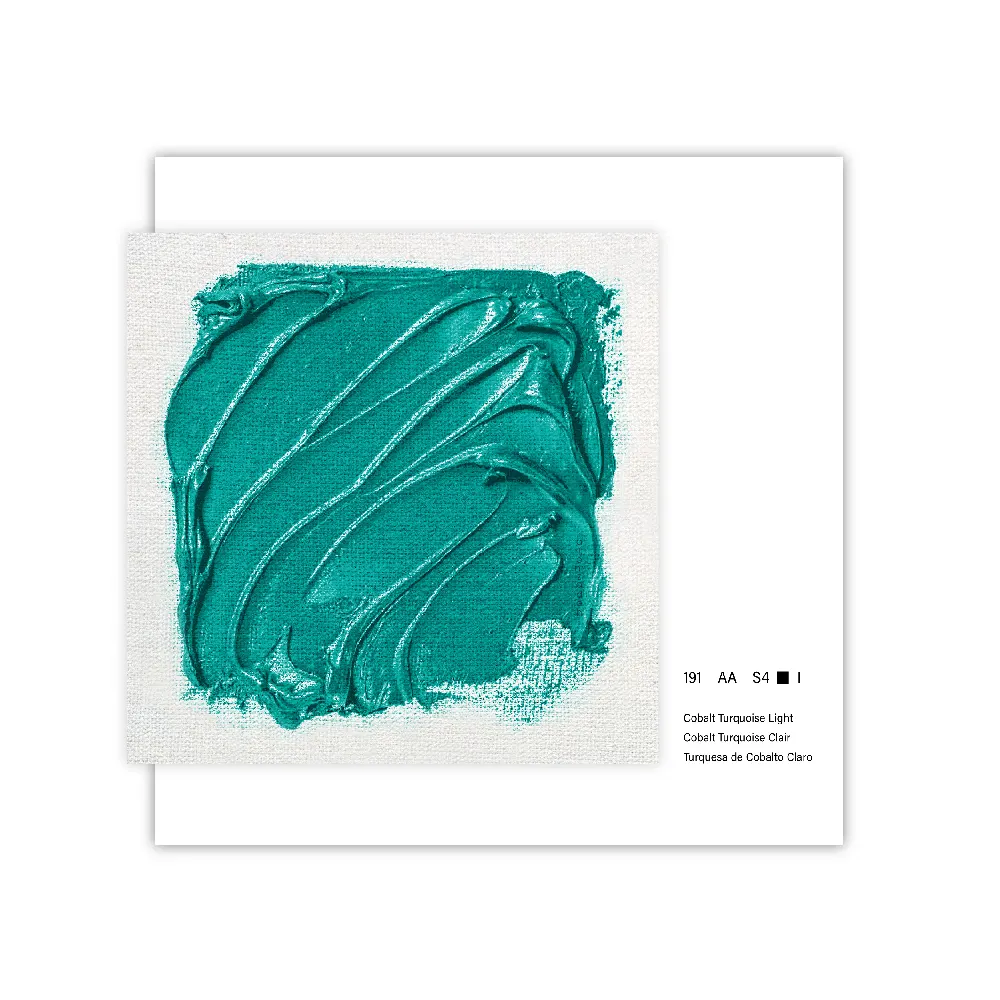 رنگ روغن آرتیست 37 میل Cobalt Turquoise Light کد 191 سری 4 وینزور رنگ روغن آرتیست 37 میل Cobalt Turquoise Light کد 191 سری 4 وینزور