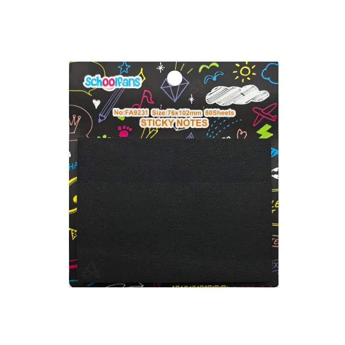 استیک نوت 80 برگ 76*102 سیاه رنگ FA9231 اسکول فنز