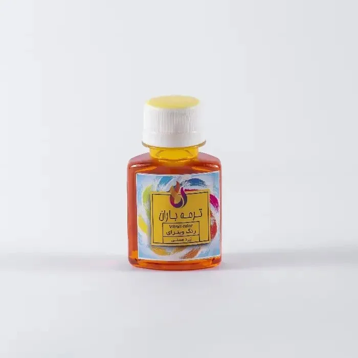 رنگ شیشه 60 میل زرد عسلی باران رنگ شیشه 60 میل زرد عسلی باران