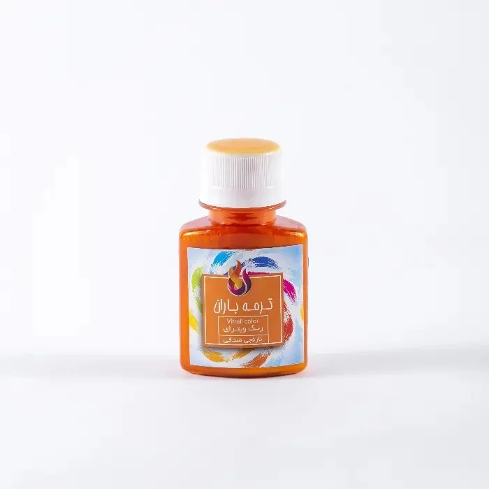 رنگ شیشه 60 میل نارنجی صدفی باران رنگ شیشه 60 میل نارنجی صدفی باران