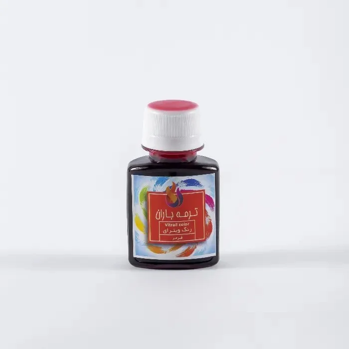 رنگ شیشه 60 میل قرمز ترمه باران رنگ شیشه 60 میل قرمز ترمه باران