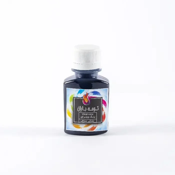 رنگ شیشه 60 میل مشکی صدفی ترمه باران رنگ شیشه 60 میل مشکی صدفی ترمه باران