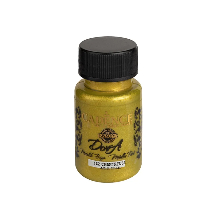 رنگ اکریلیک 50 میل Chartreuse کد 162 دورا متالیک کادنس