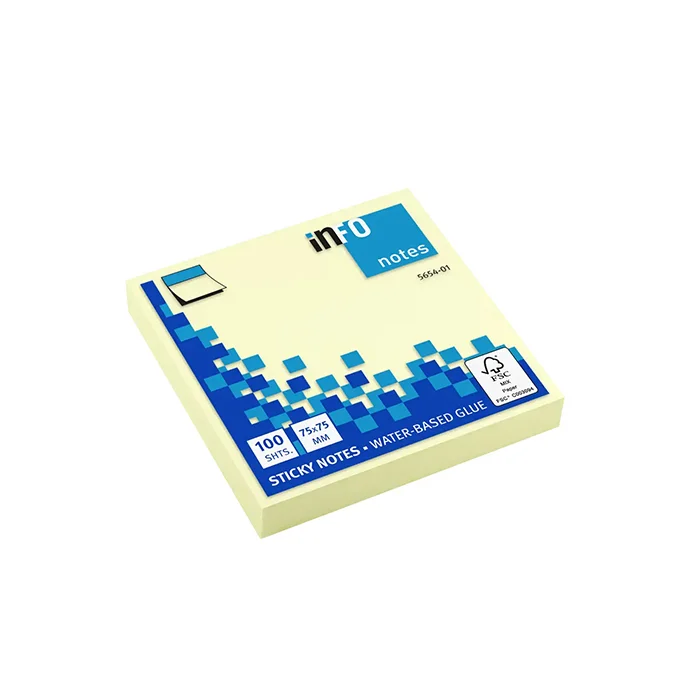 استیک نوت 100 برگ 75*75 کرم 01-5654 اینفو