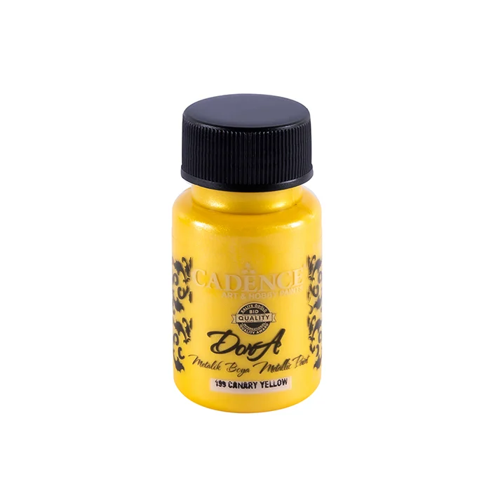رنگ اکریلیک 50 میل Canary Yellow کد 199 دورا متالیک کادنس رنگ اکریلیک 50 میل Canary Yellow کد 199 دورا متالیک کادنس