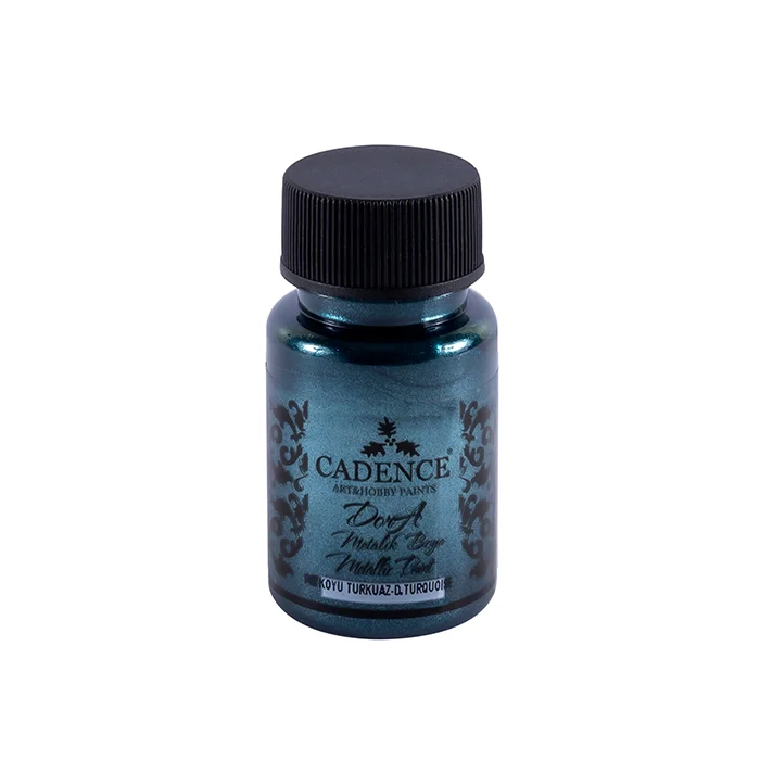 رنگ اکریلیک 50 میل Dark Turquoise کد 142 دورا متالیک کادنس رنگ اکریلیک 50 میل Dark Turquoise کد 142 دورا متالیک کادنس