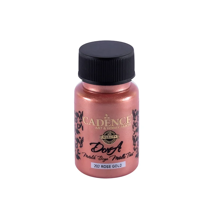 رنگ اکریلیک 50 میل Rose Gold کد 202 دورا متالیک کادنس رنگ اکریلیک 50 میل Rose Gold کد 202 دورا متالیک کادنس