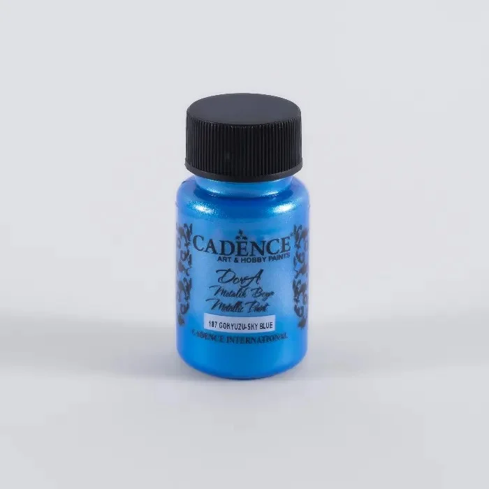 رنگ اکریلیک 50 میل Sky Blue کد 187 دورا متالیک کادنس رنگ اکریلیک 50 میل Sky Blue کد 187 دورا متالیک کادنس