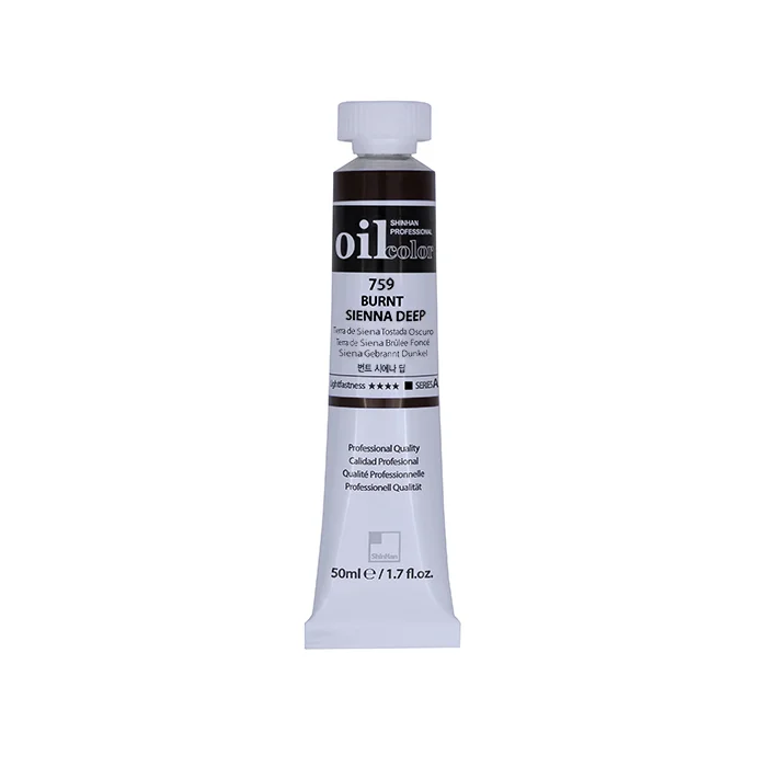 رنگ روغن 50 میل Burnt Sienna Deep کد 759 سری A شین هان
