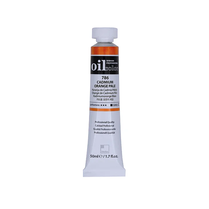 رنگ روغن 50 میل Cadmium Orange Pale کد 786 سری C شین هان