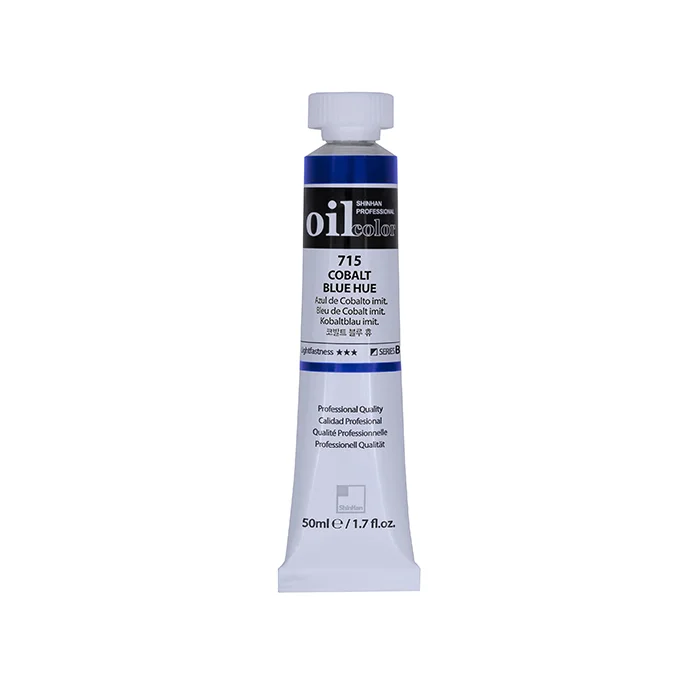 رنگ روغن 50 میل Cobalt Blue Hue کد 715 سری B شین هان