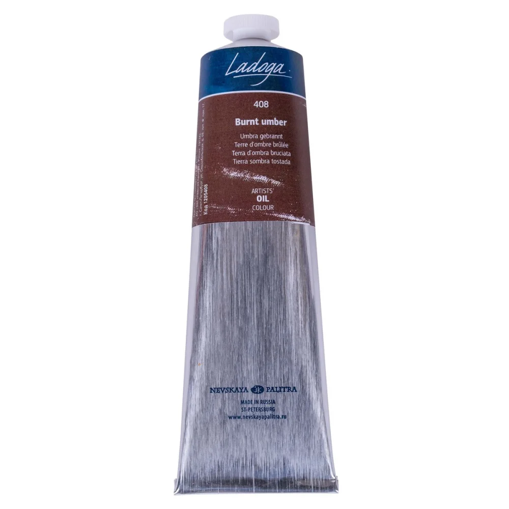 رنگ روغن 120 میل Burnt Umber کد 408 لادوگا سنت پترزبورگ
