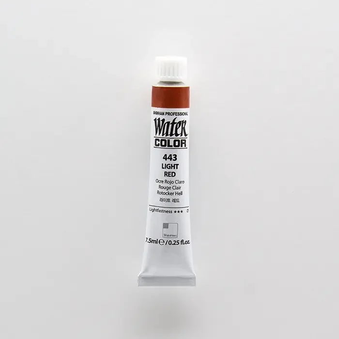 آبرنگ تیوپی 7.5 میل حرفه ای Light Red کد 443 شین هان آبرنگ تیوپی 7.5 میل حرفه ای Light Red کد 443 شین هان