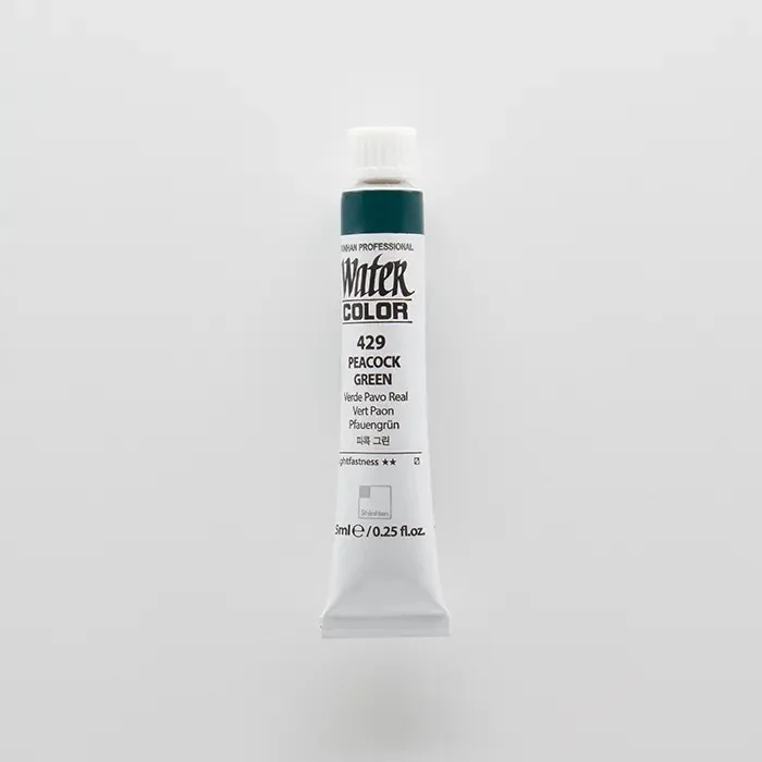 آبرنگ تیوپی 7.5 میل حرفه ای Peacock Green کد 429 شین هان آبرنگ تیوپی 7.5 میل حرفه ای Peacock Green کد 429 شین هان