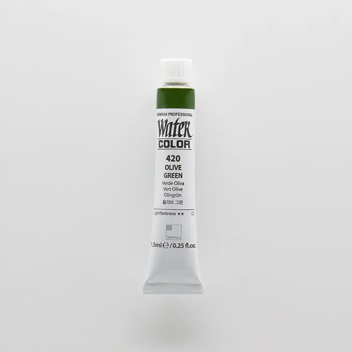 آبرنگ تیوپی 7.5 میل حرفه ای Olive Green کد 420 شین هان آبرنگ تیوپی 7.5 میل حرفه ای Olive Green کد 420 شین هان