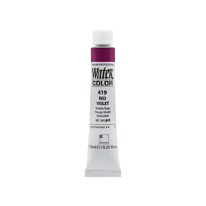 آبرنگ تیوپی 7.5 میل حرفه ای Red Violet کد 419 شین هان آبرنگ تیوپی 7.5 میل حرفه ای Red Violet کد 419 شین هان