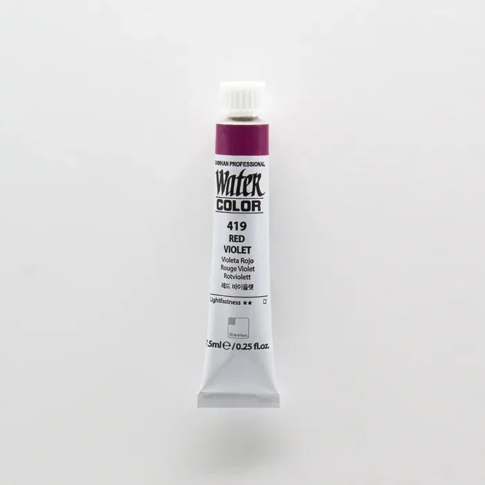 آبرنگ تیوپی 7.5 میل حرفه ای Red Violet کد 419 شین هان آبرنگ تیوپی 7.5 میل حرفه ای Red Violet کد 419 شین هان