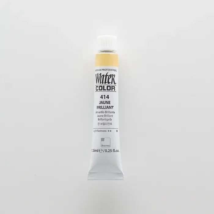 آبرنگ تیوپی 7.5 میل حرفه ای Jaune Brilliant کد 414 شین هان آبرنگ تیوپی 7.5 میل حرفه ای Jaune Brilliant کد 414 شین هان