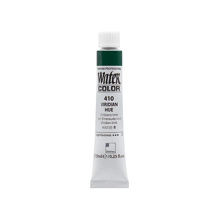 آبرنگ تیوپی 7.5 میل حرفه ای Viridian Hue کد 410 شین هان آبرنگ تیوپی 7.5 میل حرفه ای Viridian Hue کد 410 شین هان