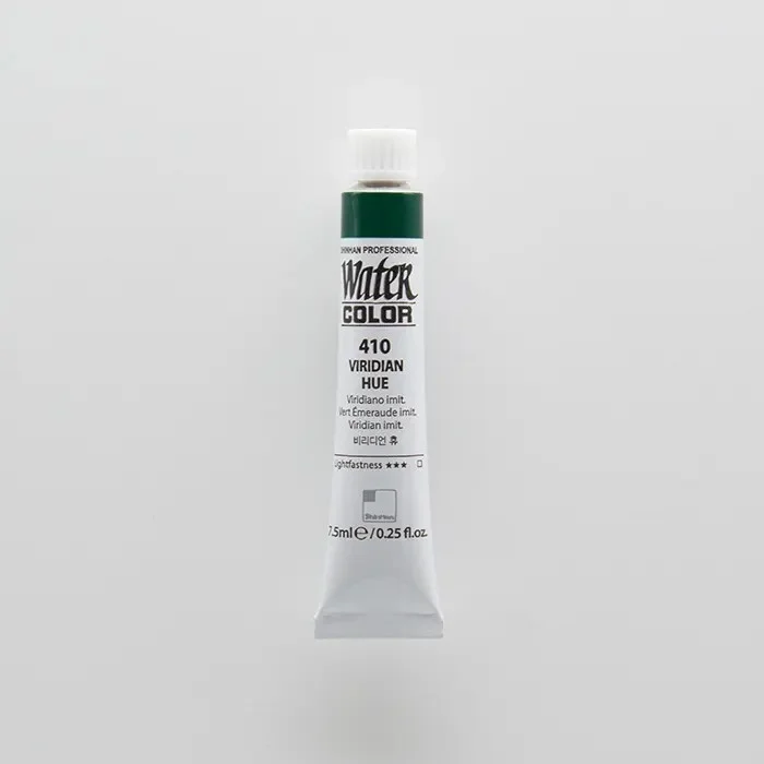 آبرنگ تیوپی 7.5 میل حرفه ای Viridian Hue کد 410 شین هان آبرنگ تیوپی 7.5 میل حرفه ای Viridian Hue کد 410 شین هان