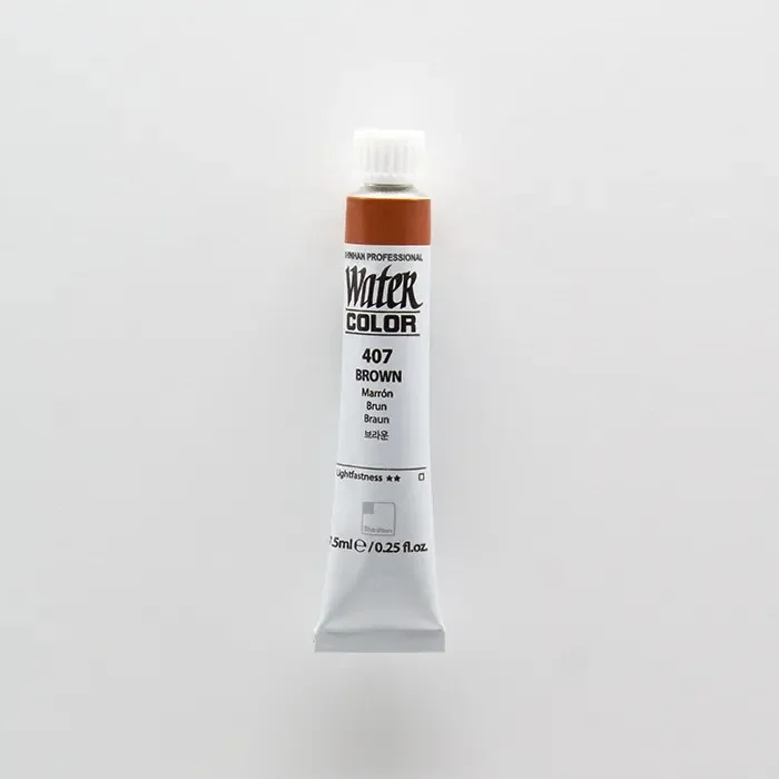 آبرنگ تیوپی 7.5 میل حرفه ای Brown کد 407 شین هان آبرنگ تیوپی 7.5 میل حرفه ای Brown کد 407 شین هان