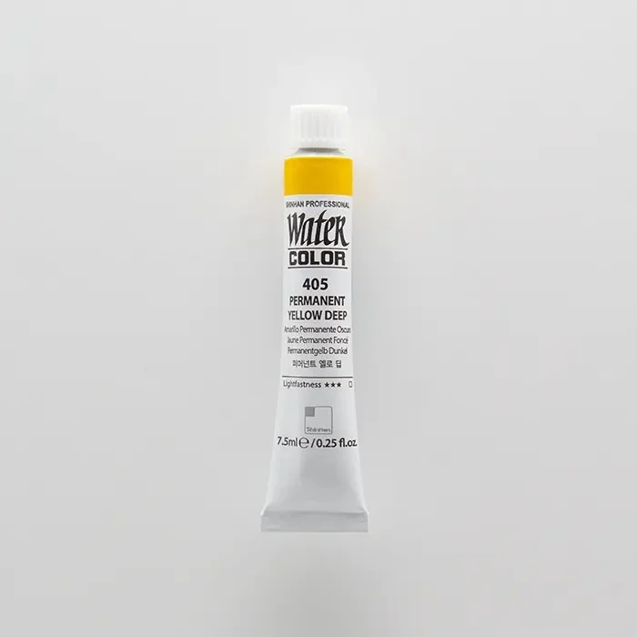 آبرنگ تیوپی 7.5 میل حرفه ای Permanent Yellow Deep کد 405 شین هان آبرنگ تیوپی 7.5 میل حرفه ای Permanent Yellow Deep کد 405 شین هان