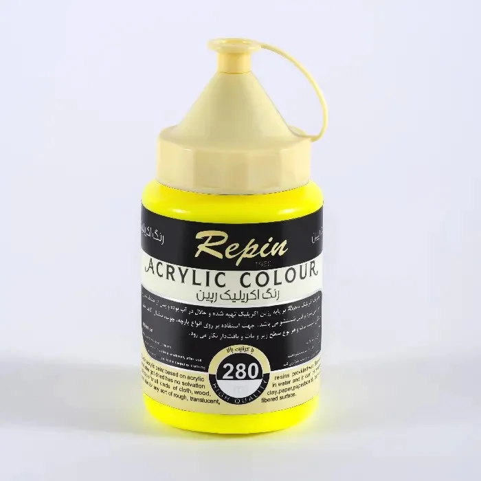 رنگ اکریلیک 280 میل Fluorescent Yellow رپین
