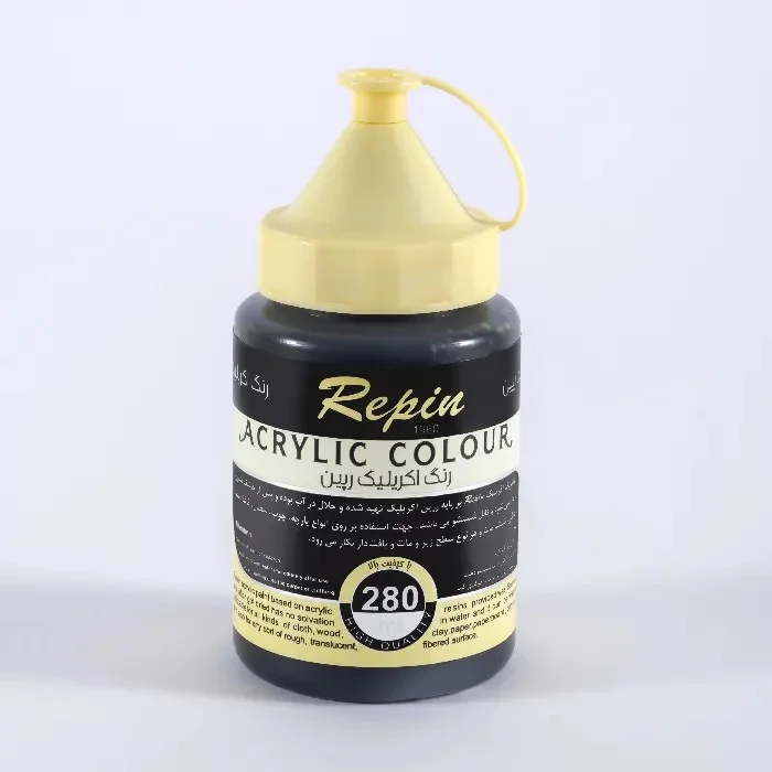 رنگ اکریلیک 280 میل Ivory Black کد 24 رپین