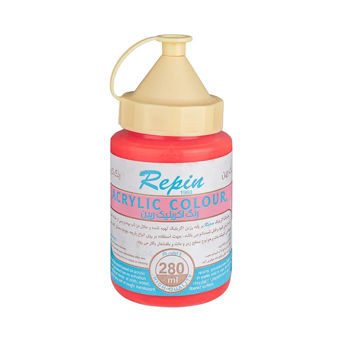 رنگ اکریلیک 280 میل Fluorescent Red رپین