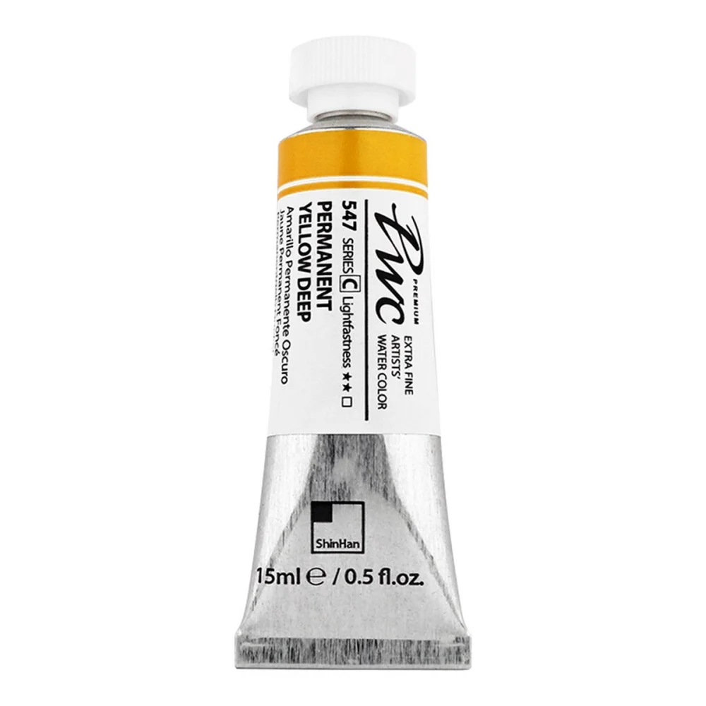آبرنگ تیوپی 15 میل Permanent Yellow Deep کد 547 Pwc سری C شین هان آبرنگ تیوپی 15 میل Permanent Yellow Deep کد 547 Pwc سری C شین هان