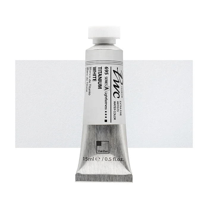 آبرنگ تیوپی 15 میل Titanium White کد 695 Pwc سری A شین هان آبرنگ تیوپی 15 میل Titanium White کد 695 Pwc سری A شین هان