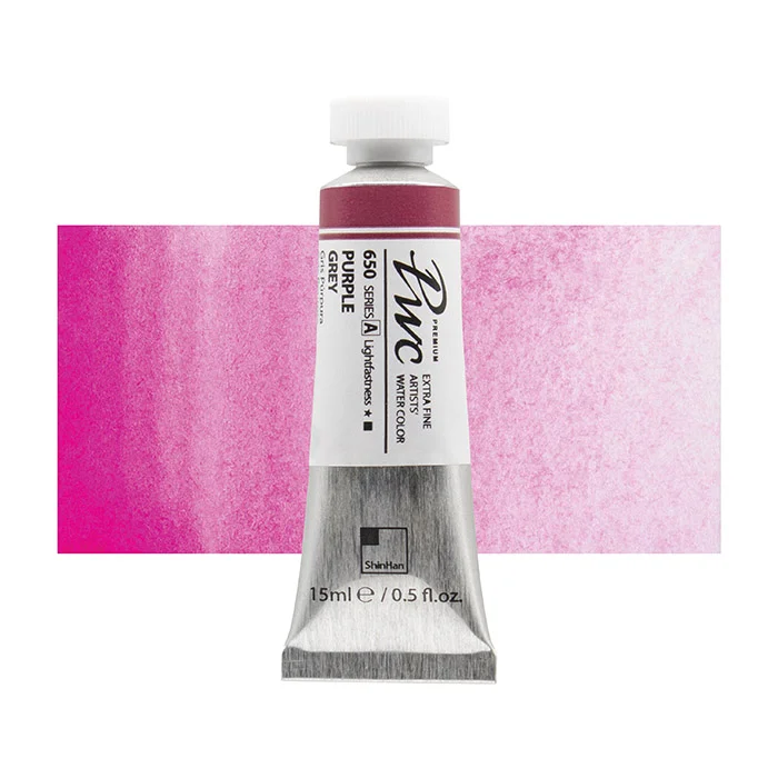 آبرنگ تیوپی 15 میل Purple Grey کد 650 Pwc سری A شین هان آبرنگ تیوپی 15 میل Purple Grey کد 650 Pwc سری A شین هان