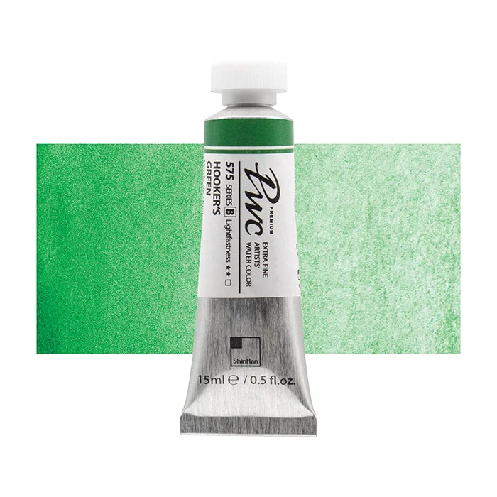 آبرنگ تیوپی 15 میل Hooker’s Green کد 575 Pwc سری B شین هان آبرنگ تیوپی 15 میل Hooker’s Green کد 575 Pwc سری B شین هان