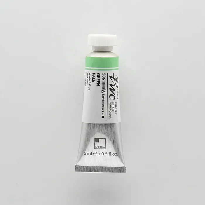 آبرنگ تیوپی 15 میل Green Pale کد 586 Pwc سری A شین هان آبرنگ تیوپی 15 میل Green Pale کد 586 Pwc سری A شین هان