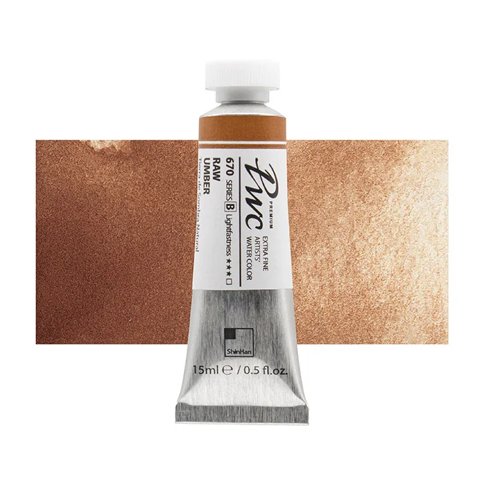 آبرنگ تیوپی 15 میل Raw Umber کد 670 Pwc سری B شین هان آبرنگ تیوپی 15 میل Raw Umber کد 670 Pwc سری B شین هان