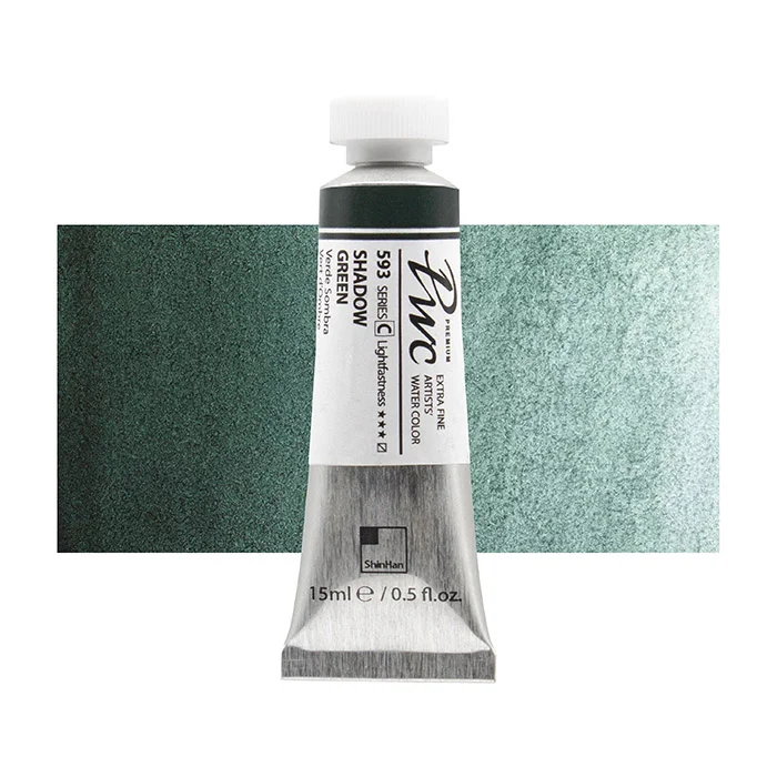 آبرنگ تیوپی 15 میل Shadow Green کد 593 Pwc سری C شین هان آبرنگ تیوپی 15 میل Shadow Green کد 593 Pwc سری C شین هان