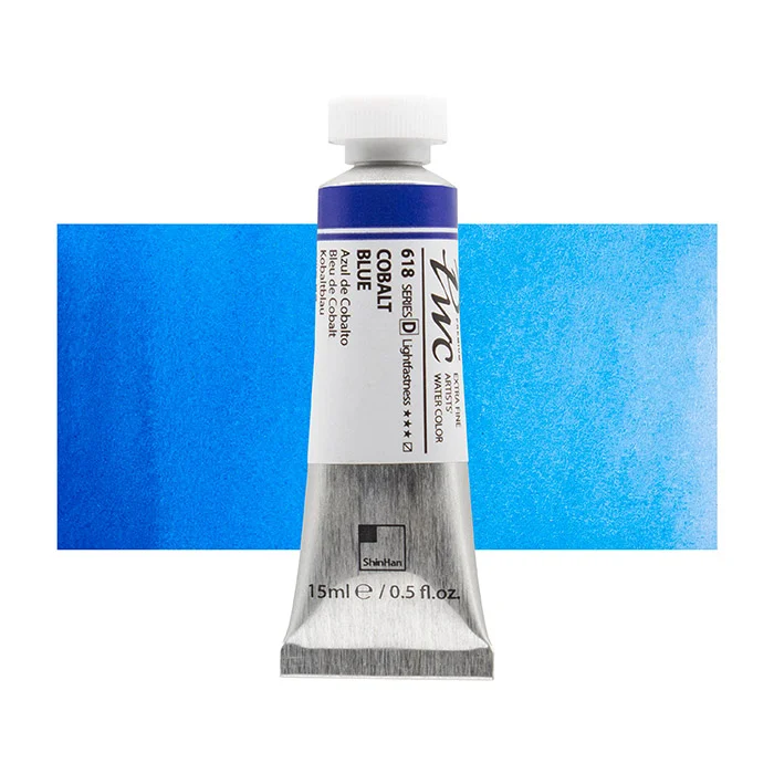 آبرنگ تیوپی 15 میل Cobalt Blue کد 618 Pwc سری D شین هان آبرنگ تیوپی 15 میل Cobalt Blue کد 618 Pwc سری D شین هان