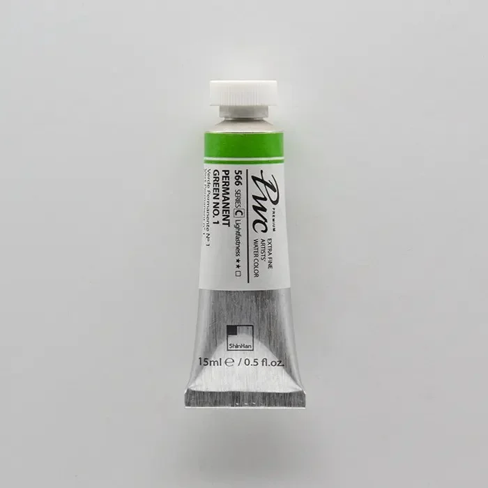 آبرنگ تیوپی 15 میل Permanent Green 1 کد 566 Pwc سری C شین هان آبرنگ تیوپی 15 میل Permanent Green 1 کد 566 Pwc سری C شین هان