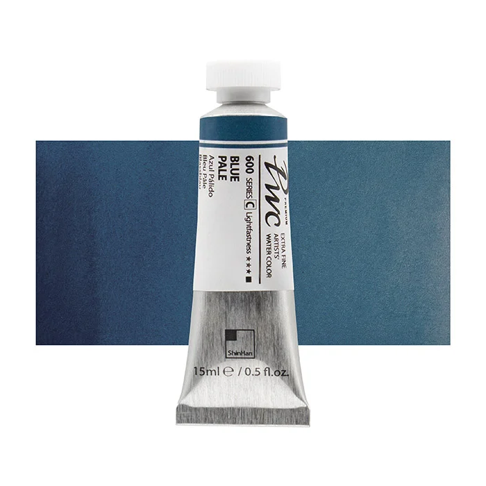 آبرنگ تیوپی 15 میل Blue Pale کد 600 Pwc سری C شین هان آبرنگ تیوپی 15 میل Blue Pale کد 600 Pwc سری C شین هان