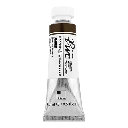 آبرنگ تیوپی 15 میل Umber کد 677 Pwc سری A شین هان آبرنگ تیوپی 15 میل Umber کد 677 Pwc سری A شین هان