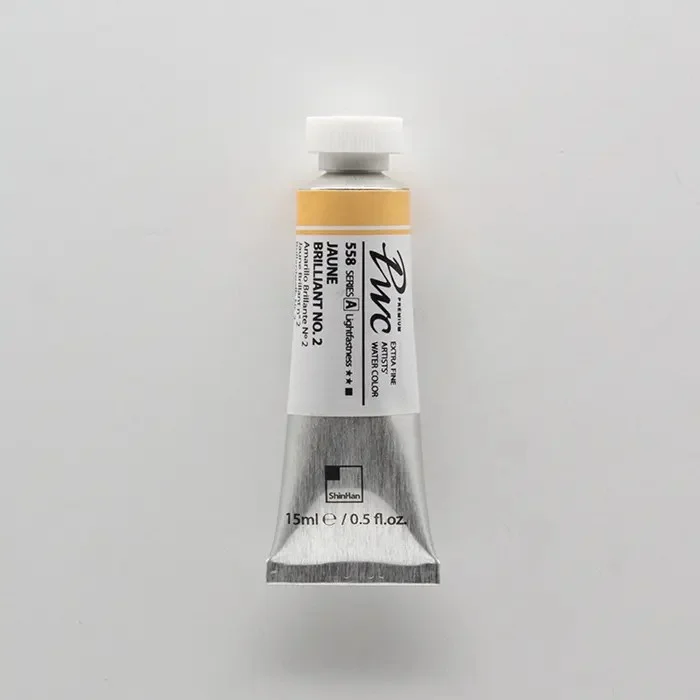 آبرنگ تیوپی 15 میل Jaune Brilliant 2 کد 558 Pwc سری A شین هان آبرنگ تیوپی 15 میل Jaune Brilliant 2 کد 558 Pwc سری A شین هان