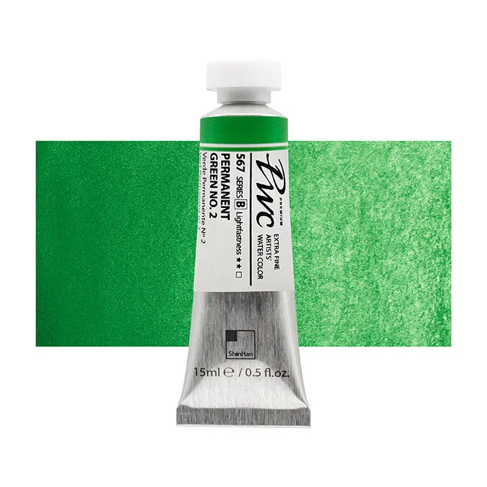آبرنگ تیوپی 15 میل Permanent Green 2 کد 567 Pwc سری B شین هان آبرنگ تیوپی 15 میل Permanent Green 2 کد 567 Pwc سری B شین هان