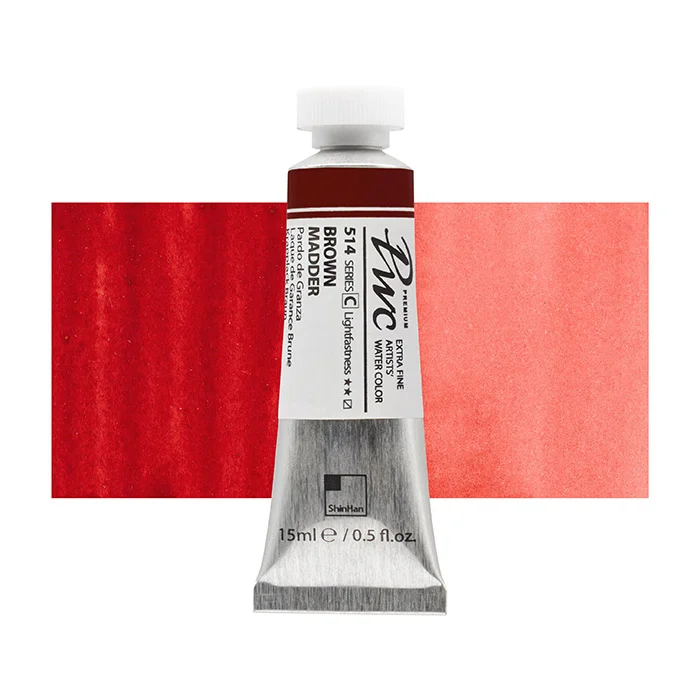 آبرنگ تیوپی 15 میل Brown Madder کد 514 Pwc سری C شین هان آبرنگ تیوپی 15 میل Brown Madder کد 514 Pwc سری C شین هان