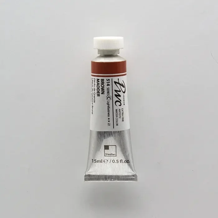 آبرنگ تیوپی 15 میل Brown Madder کد 514 Pwc سری C شین هان آبرنگ تیوپی 15 میل Brown Madder کد 514 Pwc سری C شین هان