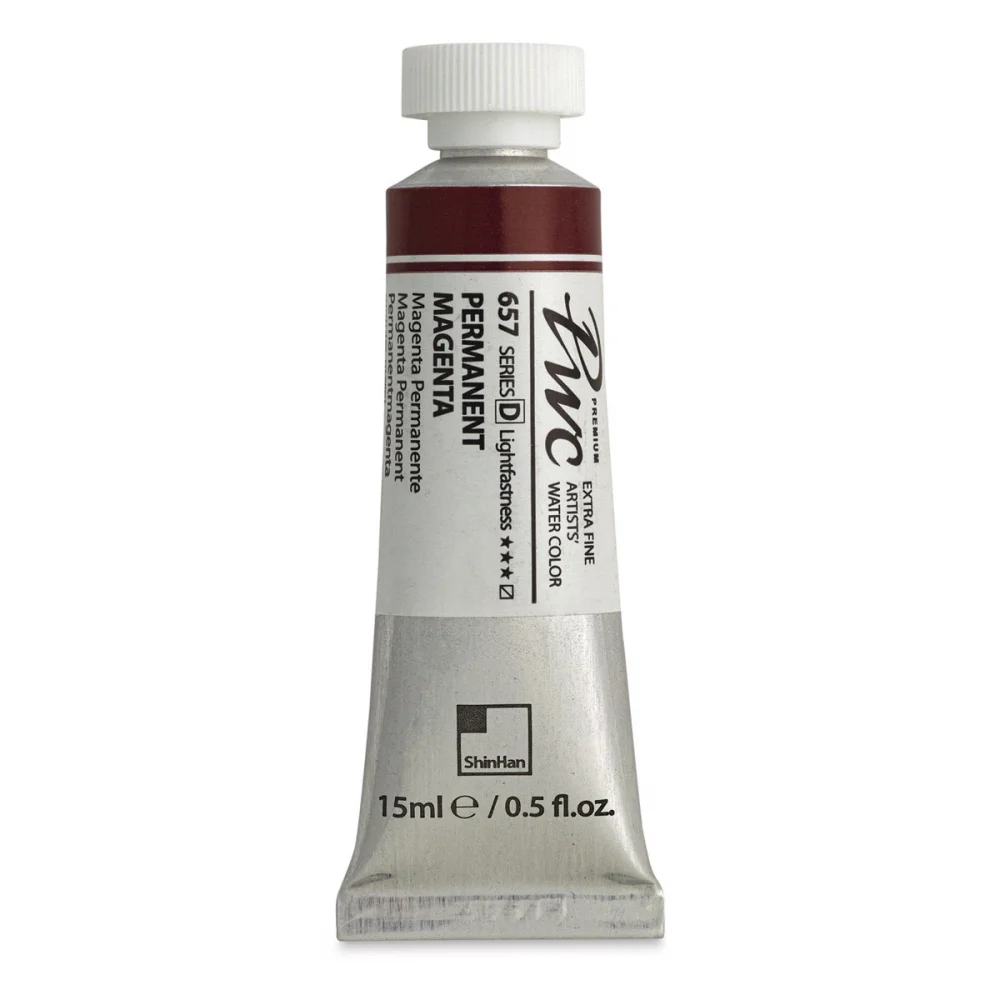 آبرنگ تیوپی 15 میل Permanent Magenta کد 657 Pwc سری D شین هان آبرنگ تیوپی 15 میل Permanent Magenta کد 657 Pwc سری D شین هان
