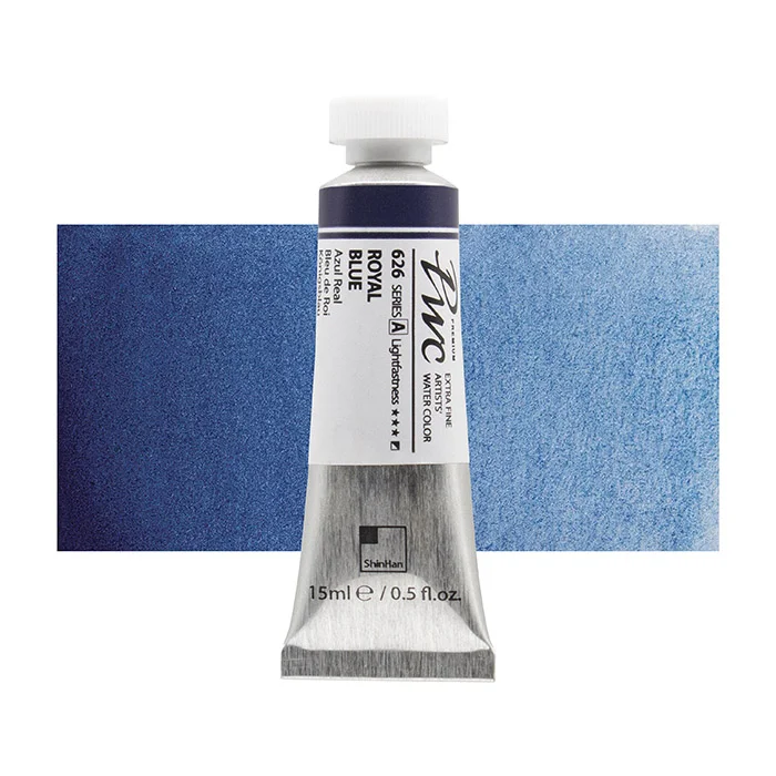 آبرنگ تیوپی 15 میل Royal Blue کد 626 Pwc سری A شین هان آبرنگ تیوپی 15 میل Royal Blue کد 626 Pwc سری A شین هان