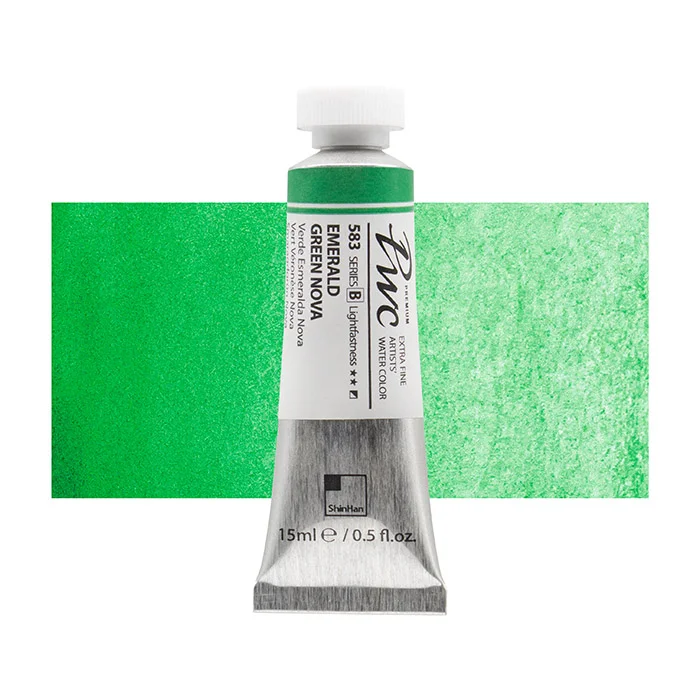 آبرنگ تیوپی 15 میل Emerald Green Nova کد 583 Pwc سری B شین هان آبرنگ تیوپی 15 میل Emerald Green Nova کد 583 Pwc سری B شین هان