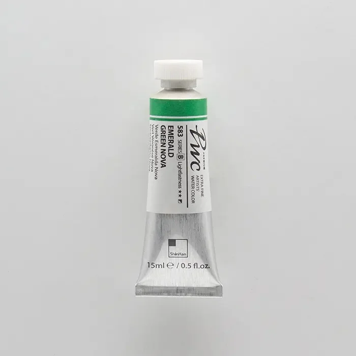 آبرنگ تیوپی 15 میل Emerald Green Nova کد 583 Pwc سری B شین هان آبرنگ تیوپی 15 میل Emerald Green Nova کد 583 Pwc سری B شین هان