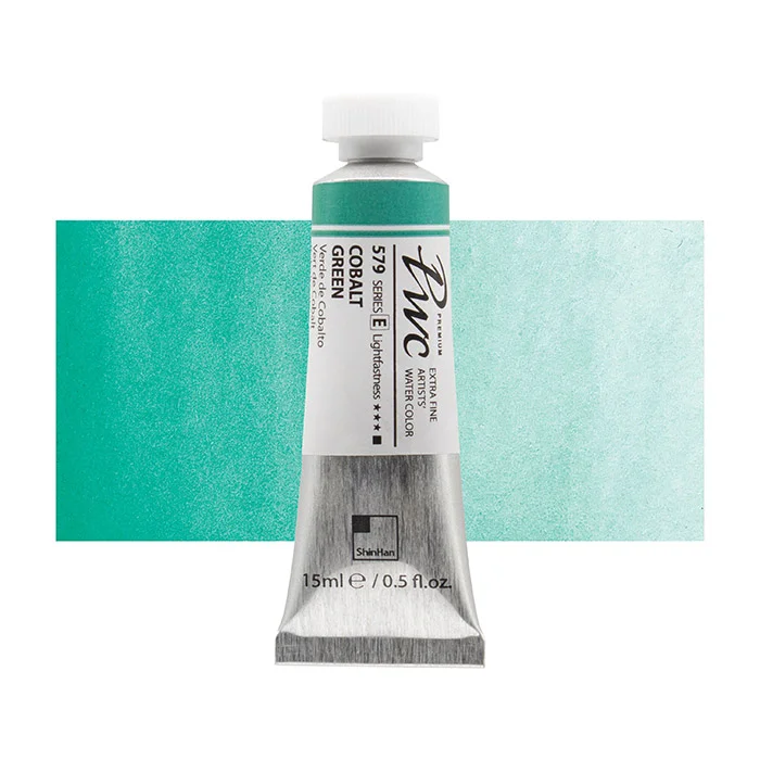 آبرنگ تیوپی 15 میل Cobalt Green کد 579 Pwc سری E شین هان آبرنگ تیوپی 15 میل Cobalt Green کد 579 Pwc سری E شین هان
