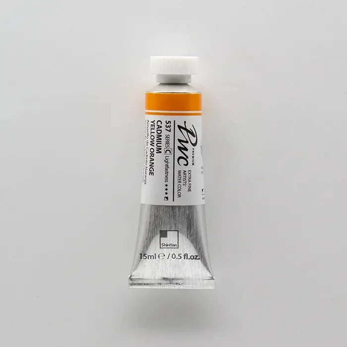 آبرنگ تیوپی 15 میل Cadmium Yellow Orange کد 537 Pwc سری C شین هان آبرنگ تیوپی 15 میل Cadmium Yellow Orange کد 537 Pwc سری C شین هان